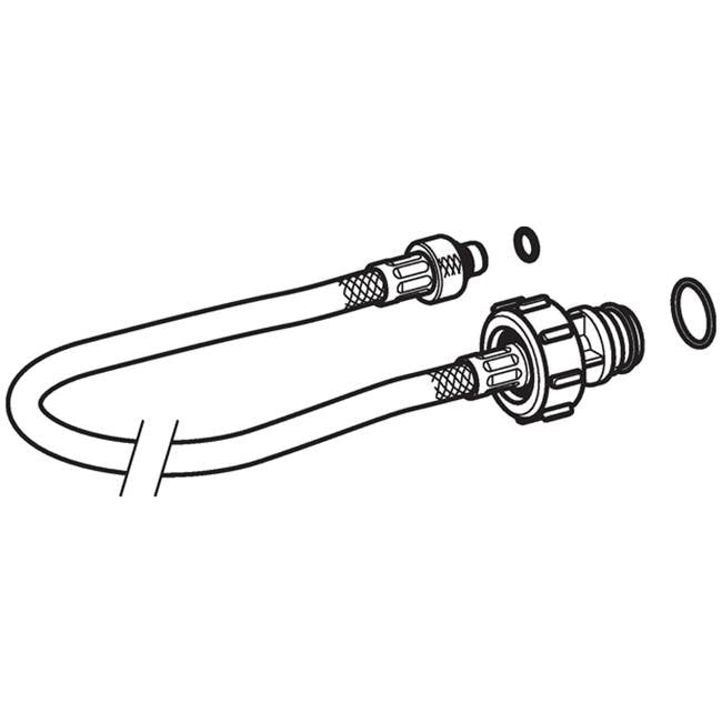 Geberit - Reinforced braided hose, dezincification-resistant, for Geberit concealed cistern