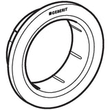 Geberit - Collar for Geberit remote flush actuation type 01, furniture actuator: bright chrome-plated