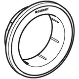 Geberit - Collar for Geberit remote flush actuation type 10, furniture actuator: white / bright chrome / white