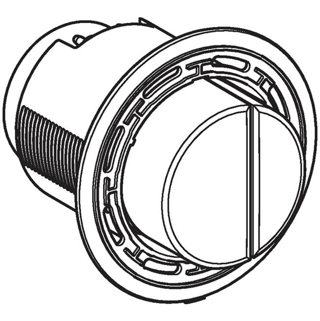 Geberit - Actuator for Geberit remote flush actuation type 01, pneumatic, for dual flush, protruding: white alpine