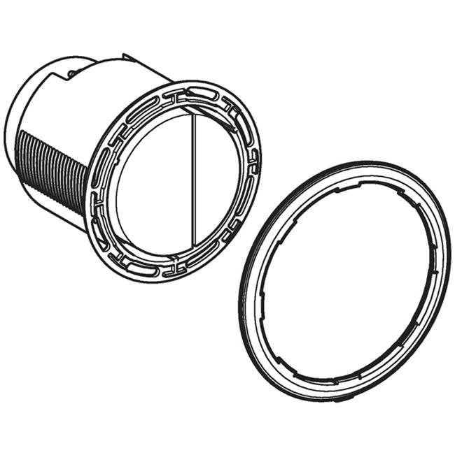 Geberit - Actuator for Geberit remote flush actuation type 10, pneumatic, for dual flush: bright chrome / matt chrome / bright chrome