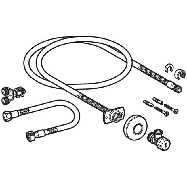 Water supply connection set for Geberit concealed cisterns 8 / 12 cm