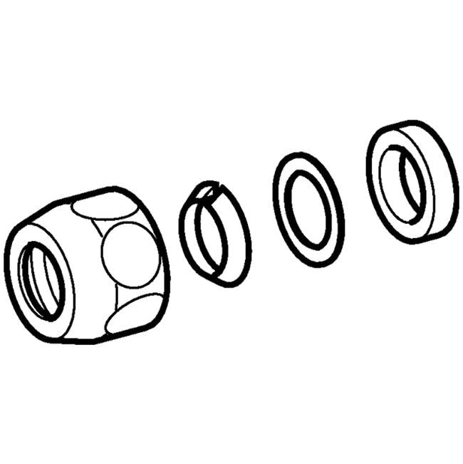 Geberit - Geberit cone screw fitting R 3/8'': bright chrome-plated