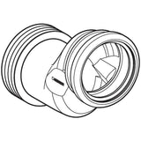 Geberit connection set for wall-hung WC, with straight connector stepped by 5 cm: grey
