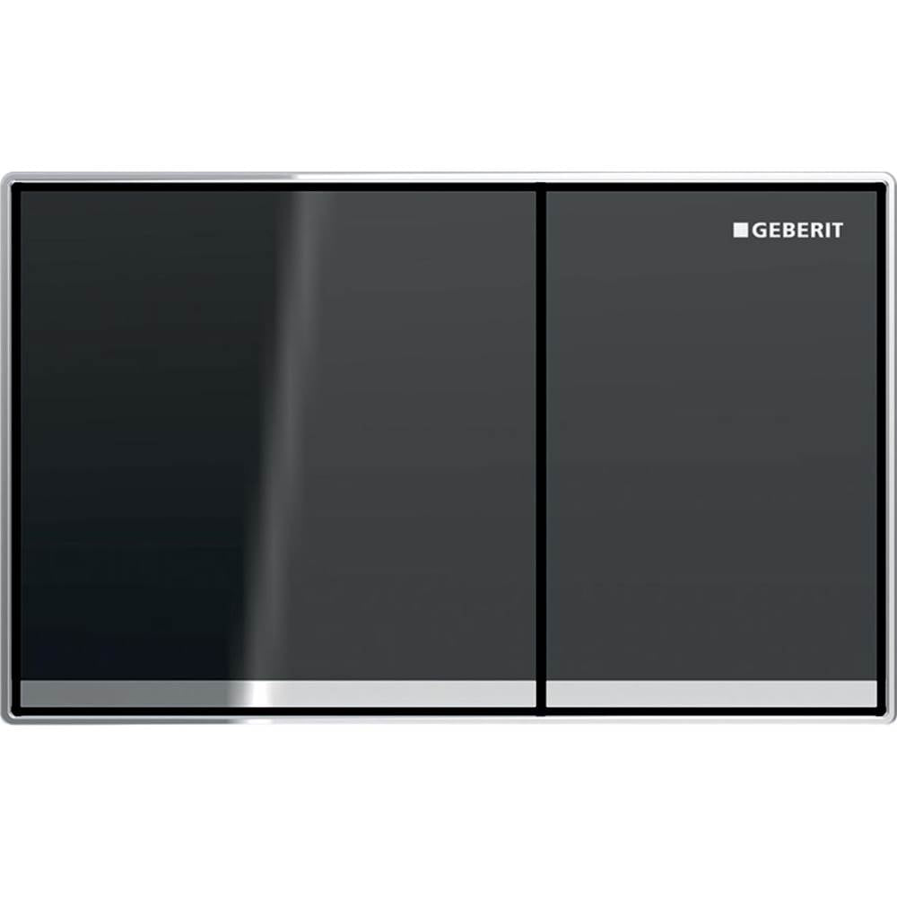Geberit - Geberit actuator plate Omega60, for dual flush, surface-even: lava, mirrored, bright chrome-plated - Lava