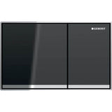 Geberit - Geberit actuator plate Omega60, for dual flush, surface-even: lava, mirrored, bright chrome-plated - Lava