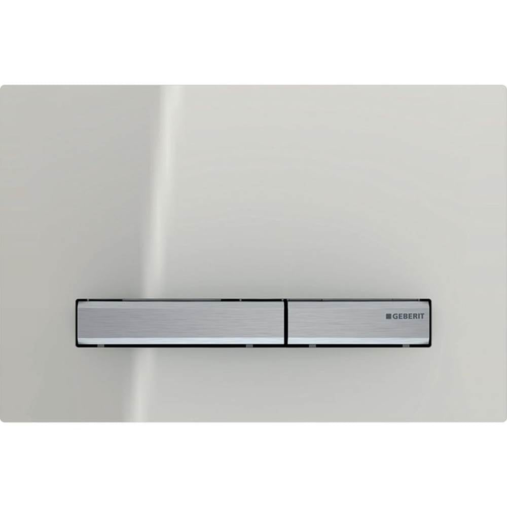 Geberit - Geberit actuator plate Sigma50 for dual flush, metal colour chrome- plated: chrome-plated, sand grey - Sand Gray