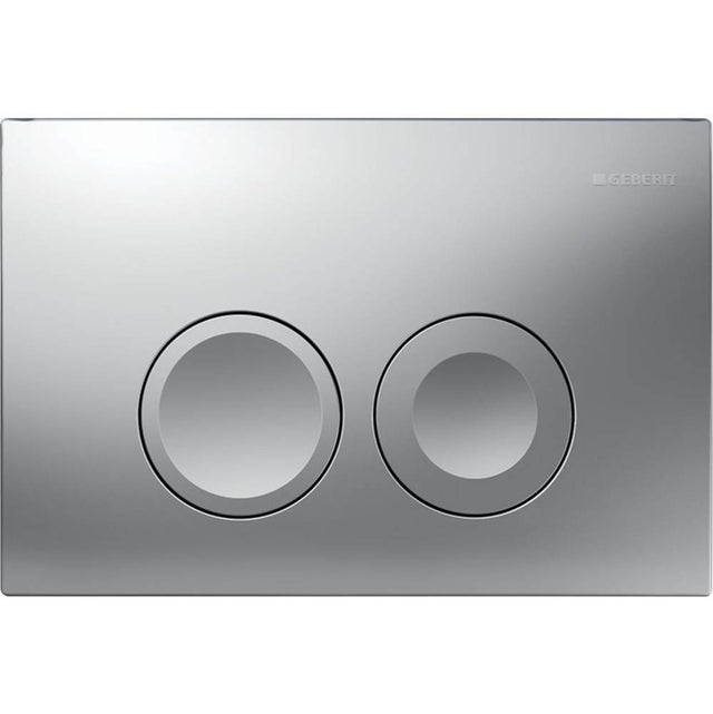 Geberit - Delta25 Actuator Plate, For Dual Flush Matte Chrome-Plated - Chrome