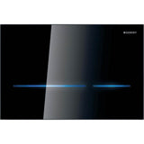 Geberit - Wc Flush Control With Electronic Flush Actuation, Mains Operation, Dual Flush, Sigma80 Actuator Plate, Touchless Black / Reflective Glass - Black Glass