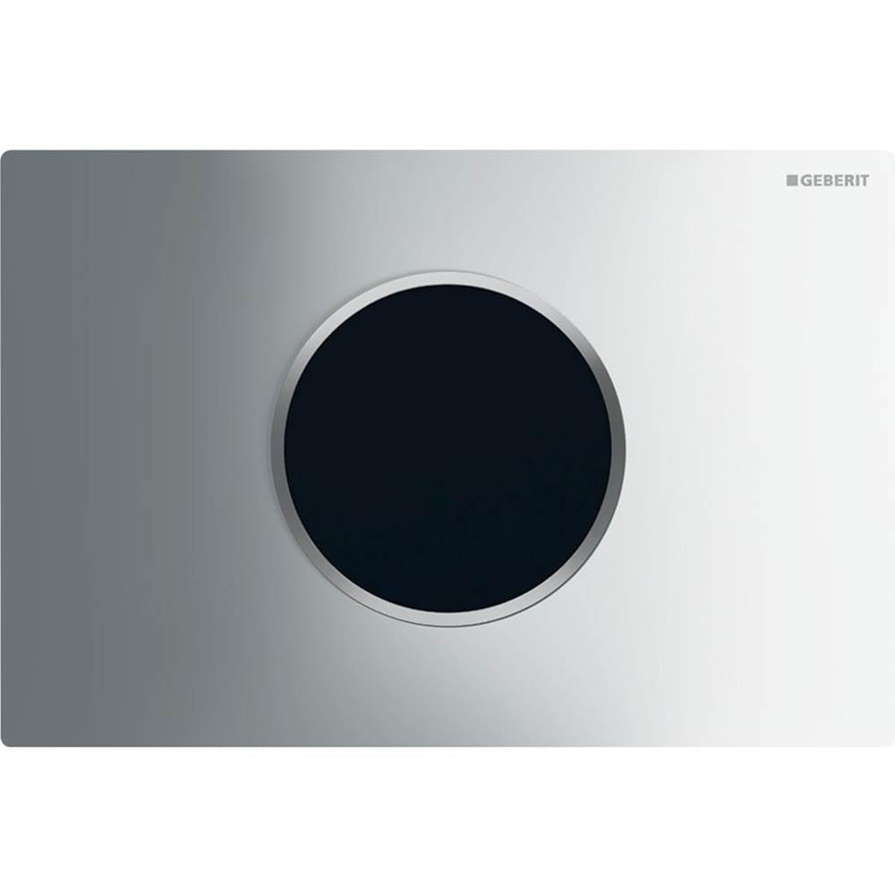 Geberit - Wc Flush Control With Electronic Flush Actuation, Mains Operation, Dual Flush, Sigma10 Actuator Plate, Automatic/Touchless Bright Chrome, Matte Chrome - Bright Chrome With Matte Chrome