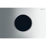 Geberit - Wc Flush Control With Electronic Flush Actuation, Mains Operation, Dual Flush, Sigma10 Actuator Plate, Automatic/Touchless Bright Chrome, Matte Chrome - Bright Chrome With Matte Chrome