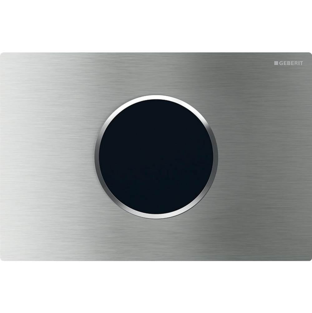 Geberit - Wc Flush Control With Electronic Flush Actuation, Mains Operation, Dual Flush, Sigma10 Actuator Plate, Automatic/Touchless Brushed, Polished - Brushed With Polished