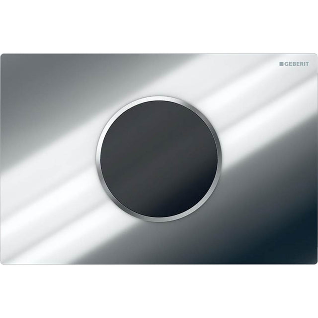 Geberit - Wc Flush Control With Electronic Flush Actuation, Battery Operation, Dual Flush, Sigma10 Actuator Plate, Automatic/Touchless Bright Chrome - Bright Chrome With Matte Chrome