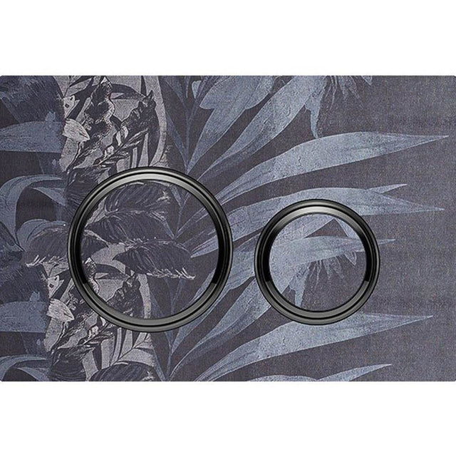 Geberit - Geberit actuator plate Sigma21 for dual flush, metal colour black chrome: black chrome, customised - Black Chrome, Cover Customised
