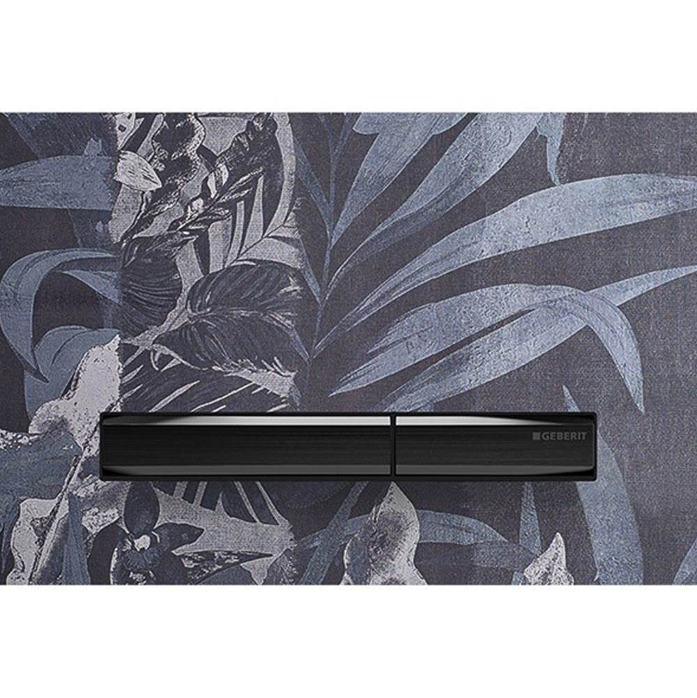 Geberit - Geberit actuator plate Sigma50 for dual flush, metal colour black chrome: black chrome, customised - Black Chrome, Customised