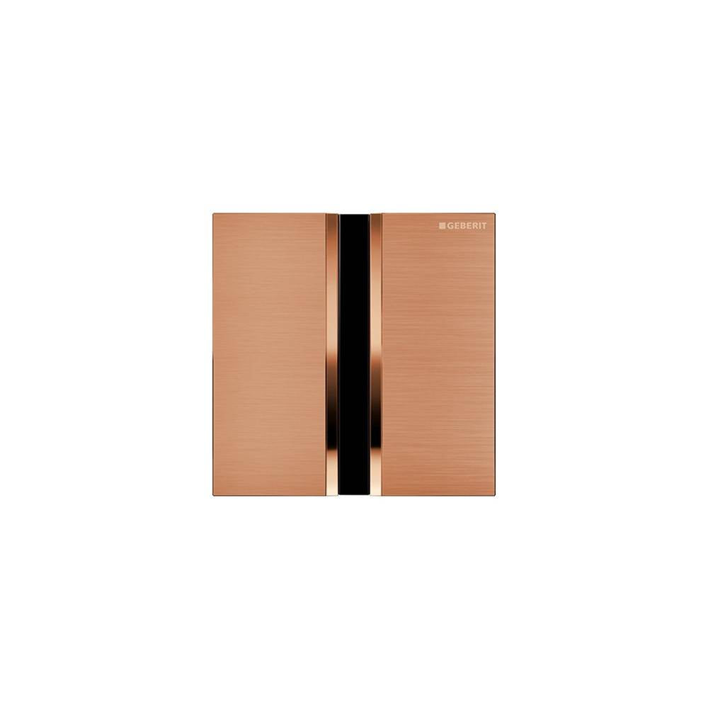 Geberit - Geberit urinal flush control with electronic flush actuation, battery operation, cover plate type 50: red gold / brushed, easy-to-clean coated - Red Gold, Brushed,