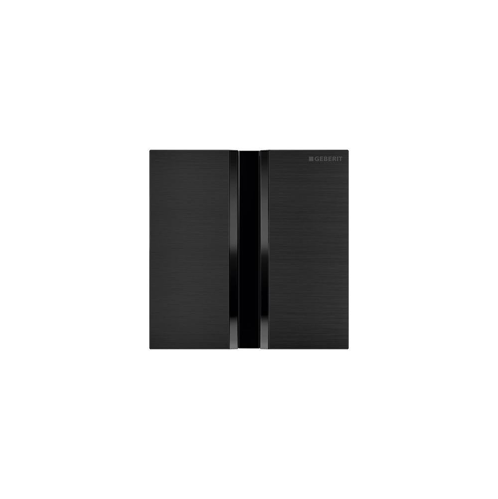 Geberit - Geberit urinal flush control with electronic flush actuation, battery operation, cover plate type 50: black chrome / brushed, easy-to-clean coate - Black Chrome, Brushed,