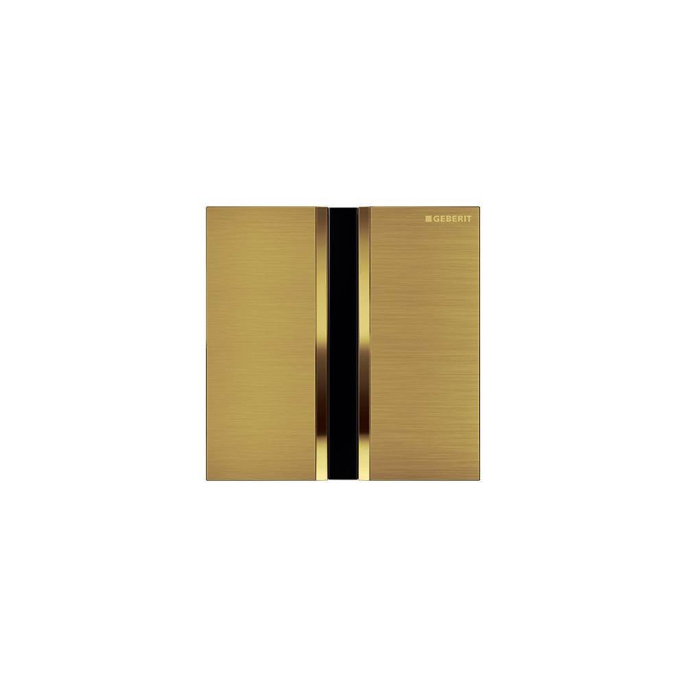 Geberit - Geberit urinal flush control with electronic flush actuation, battery operation, cover plate type 50: brass / brushed, easy-to-clean coated - Brass, Brushed,