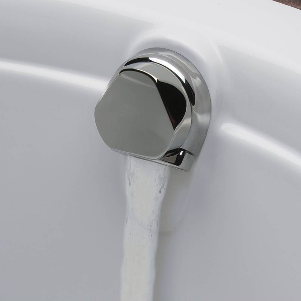 Geberit - Geberit bathtub drain with TurnControl handle actuation and cascading tub filler inlet - Brass
