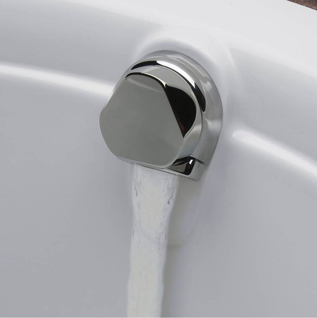Geberit - Geberit bathtub drain with TurnControl handle actuation and cascading tub filler inlet - Brass