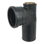 Geberit - Geberit cast iron fitting 90 Degrees: 90mm inlet, 3'' outlet, 2'' NPTF heel outlet
