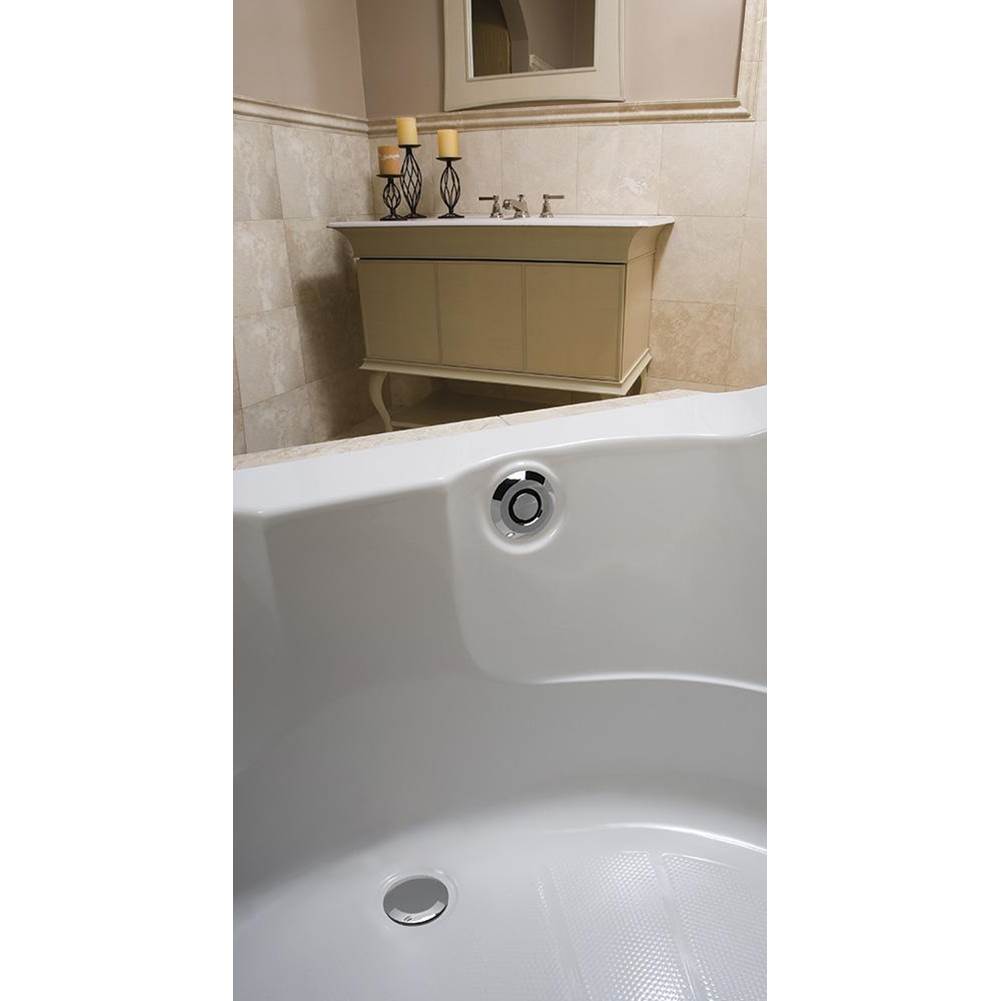 Geberit - Geberit bathtub drain with push actuation PushControl, 17-24'' PP, with ready-to-fit-set trim kit: bright chrome-plated