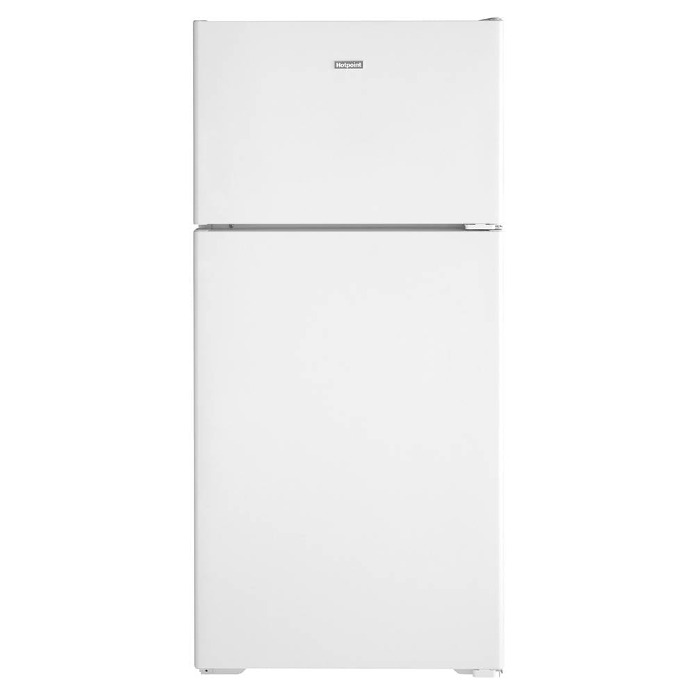 Hotpoint - Hotpoint ENERGY STAR 15.6 Cu. Ft. Recessed Handle Top-Freezer Refrigerator - White