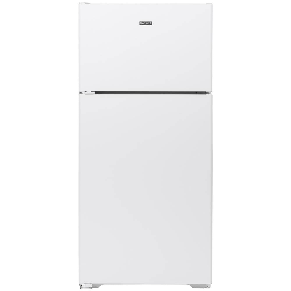 Hotpoint - Hotpoint 15.6 Cu. Ft. Recessed Handle Top-Freezer Refrigerator - White