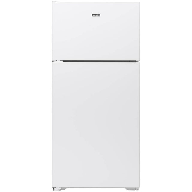 Hotpoint - Hotpoint 15.6 Cu. Ft. Recessed Handle Top-Freezer Refrigerator - White