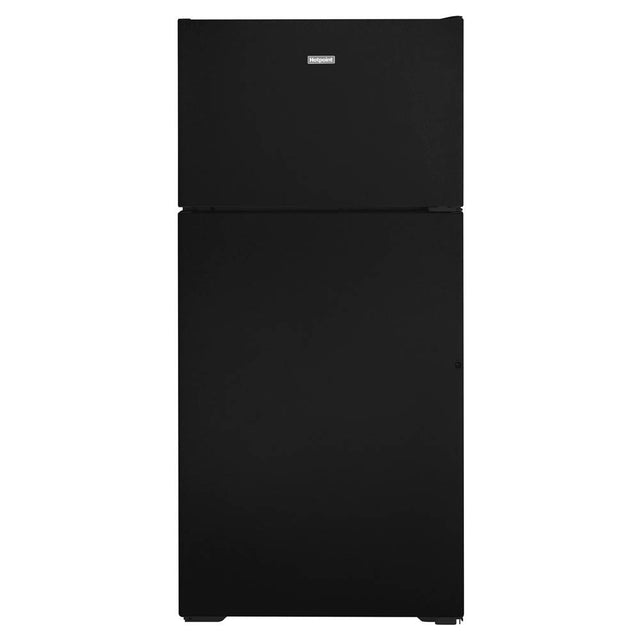 Hotpoint - Hotpoint 15.6 Cu. Ft. Recessed Handle Top-Freezer Refrigerator - Black