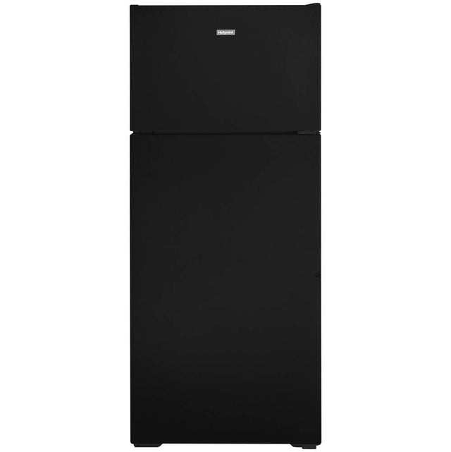 Hotpoint - Hotpoint 17.5 Cu. Ft. Recessed Handle Top-Freezer Refrigerator - Black