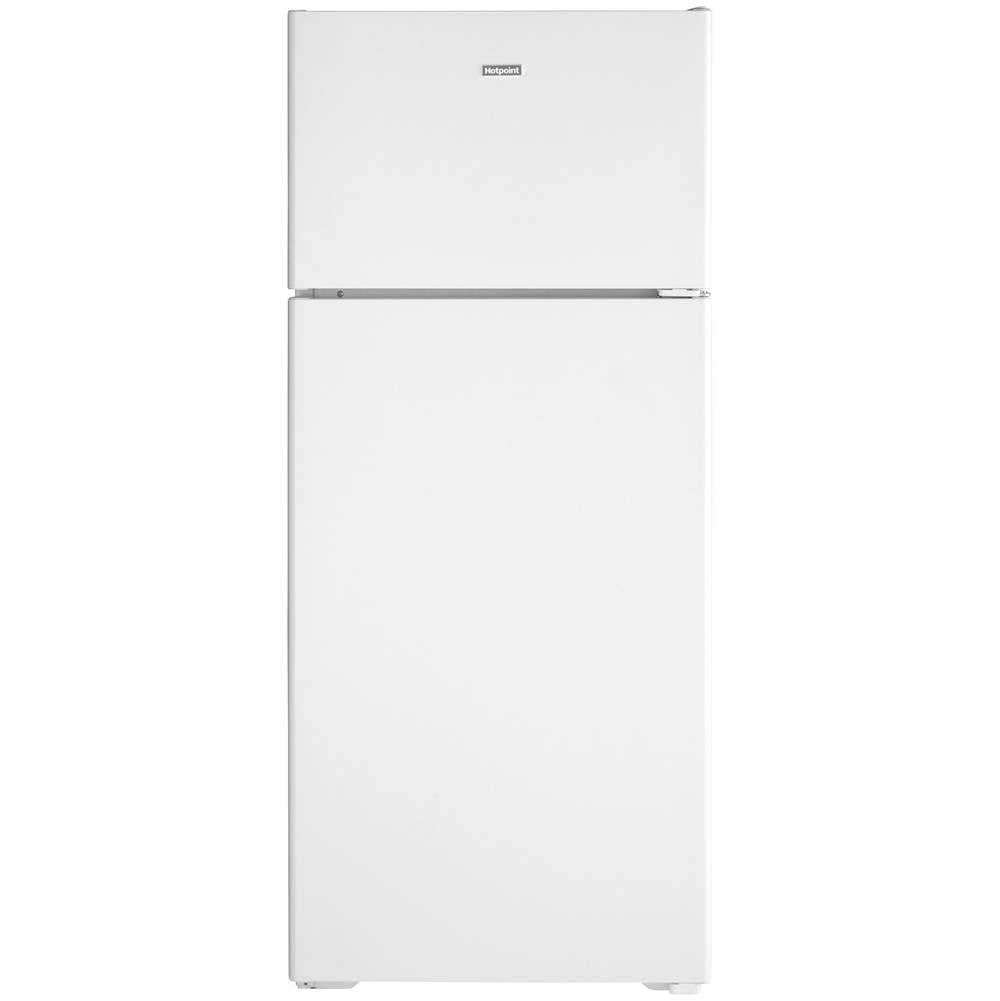 Hotpoint - Hotpoint 17.5 Cu. Ft. Recessed Handle Top-Freezer Refrigerator - White