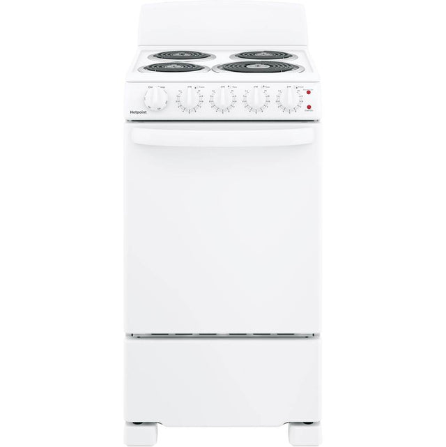 Hotpoint - Hotpoint 20'' Electric Free-Standing Front-Control Electric Range - White