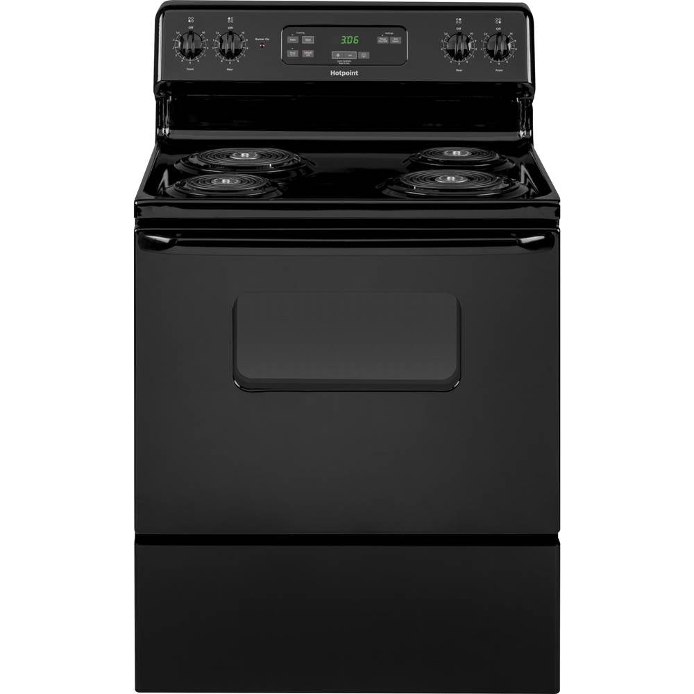 Hotpoint - Hotpoint 30'' Free-Standing Standard Clean Electric Range - Black