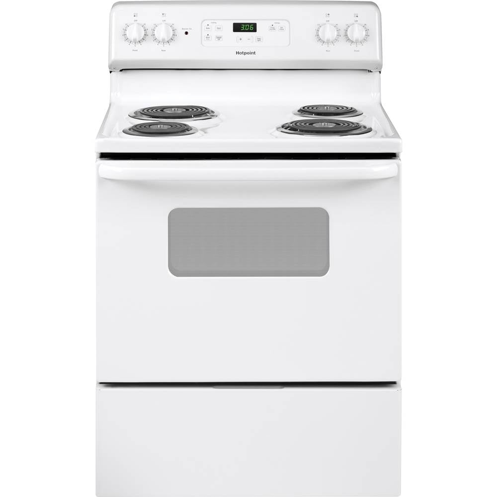 Hotpoint - Hotpoint 30'' Free-Standing Standard Clean Electric Range - White