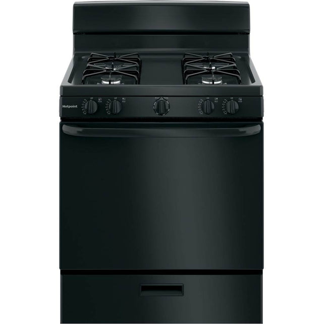 Hotpoint - Hotpoint 30'' Free-Standing Gas Range - Black