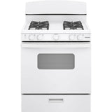 Hotpoint - 30'' Free-Standing Front Control Gas Range - White on White