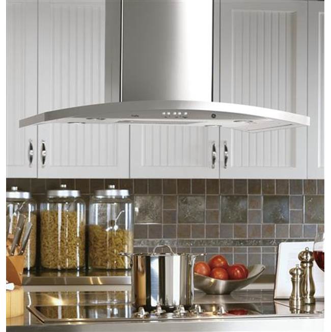 GE Profile 36'' Island-Mount Chimney Hood