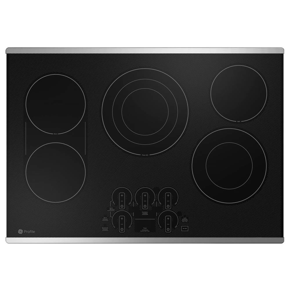 GE Profile Series - 30'' WidthRadiant Cktp5 BurnersTch Cntrl3,000W Tri-Ring Power Boil ElementSync BurnersGourmet Guide Ckg, Hestan Pan InclADA Compliant - Stainless Steel