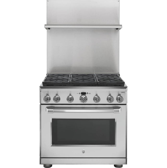 GE Profile Series - 36'' Professional 30''-36'' Adjustable Height Backsplash with Shelf