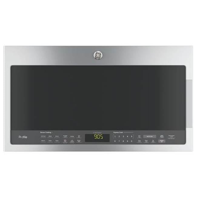 GE Profile Series - GE Profile 2.1 Cu. Ft. Over-the-Range Sensor Microwave Oven - Stainless Steel