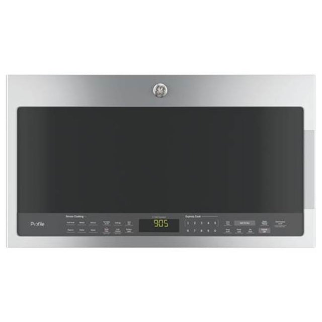 GE Profile Series - GE Profile 2.1 Cu. Ft. Over-the-Range Sensor Microwave Oven - Stainless Steel
