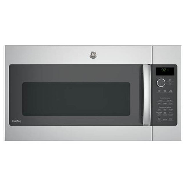 GE Profile Series - GE Profile 2.1 Cu. Ft. Over-the-Range Sensor Microwave Oven - Stainless Steel