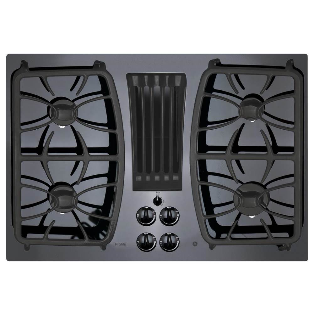 GE Profile Series - 30'' WidthGas Downdraft Cktp30'' Width4 Burners11,500 All Purpose BurnerADA Compliant - Black on Black