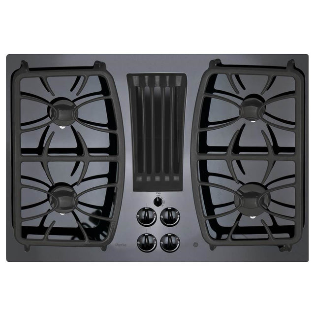 GE Profile Series - 30'' WidthGas Downdraft Cktp30'' Width4 Burners11,500 All Purpose BurnerADA Compliant - Black on Black