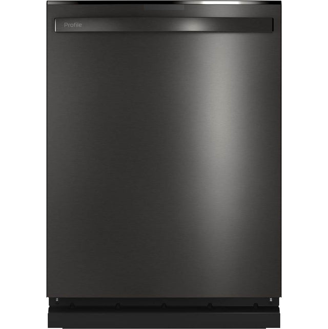 GE Profile Series - GE Profile Smart Stainless Steel Interior Dishwasher with Hidden Controls - Fingerprint Resistant Black Stainless