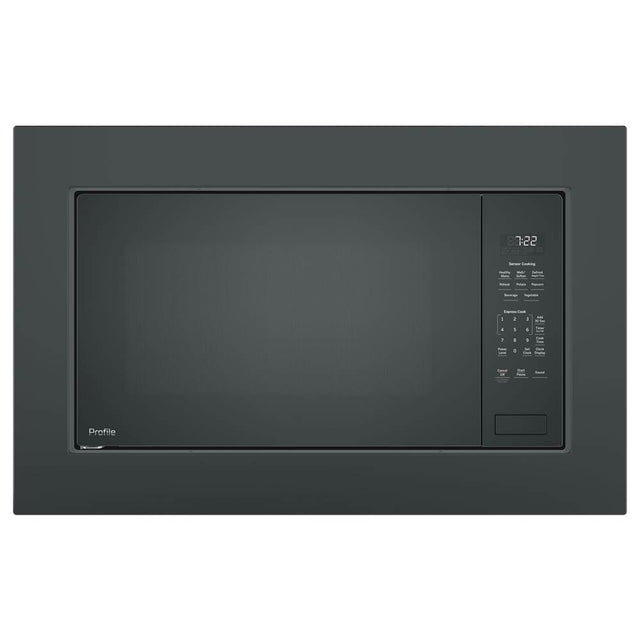 GE Profile Series - GE Profile 2.2 Cu. Ft. Built-In Sensor Microwave Oven - Black