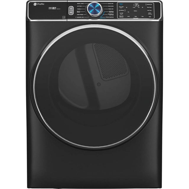 GE Profile Series - 7.8 Cu. Ft. Capacity Smart Front Load Electric Dryer With Steam And Sanitize Cycle - Black Slate