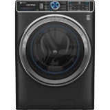 GE Profile Series - 5.3 Cu. Ft. Capacity Smart Front Load Energy Star Steam Washer With Adaptive Smartdispenseultrafresh Vent System Pluswith Odorblock - Black Slate