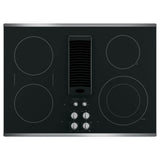 GE Profile Series - 30'' Downdraft Electric Cooktop - Stainless Steel